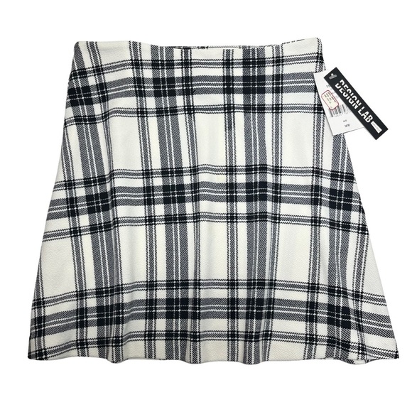 Design Lab Plaid A-line Skirt Academia Medium NWT - Picture 1 of 9
